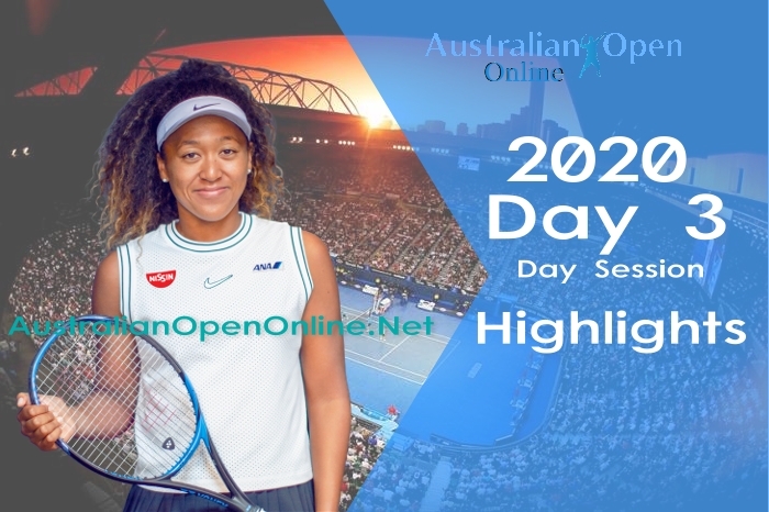 Australian Open Day 3 2020 highlights Day Session